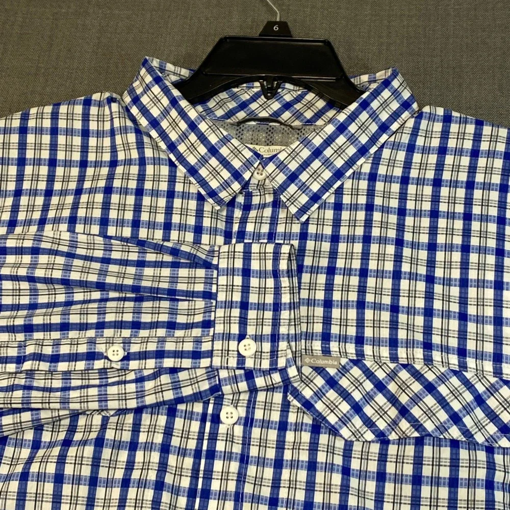 Columbia (Lot of 2) Omni-Shade Plaid Hiking Shirt Mens XL Long Sleeve Button Up